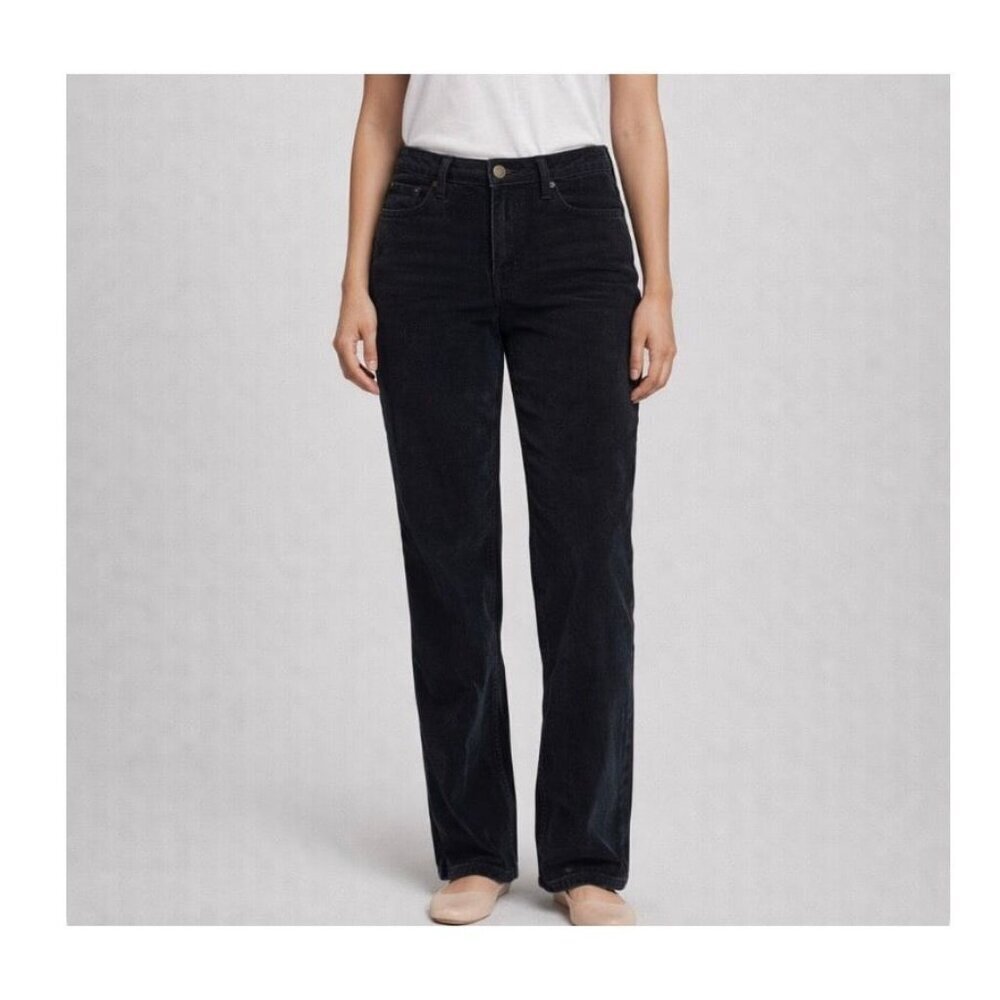 Ralph Lauren corduroy pants/Jeans soft BLACK SZ 10 women's straight leg classic